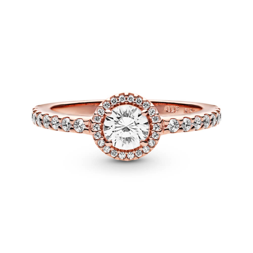 Pandora Rose™ Classic Sparkle Halo CZ Ring - 188861C01-56 | Ben Bridge ...