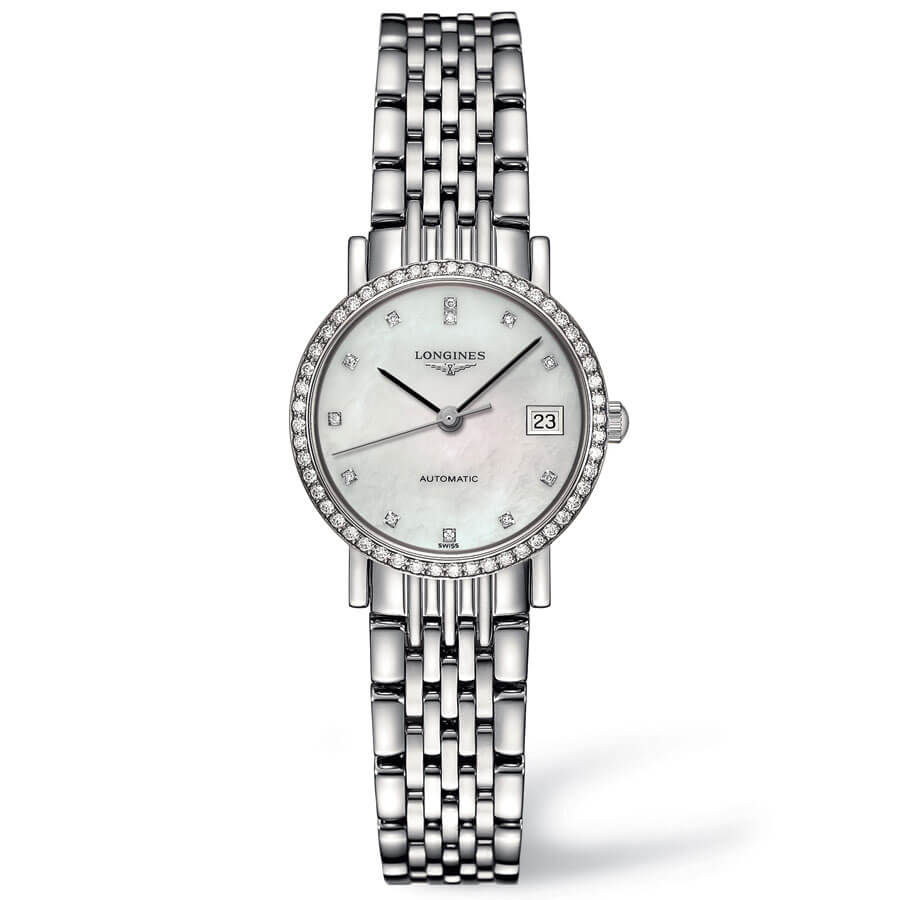 longines diamond bezel watch