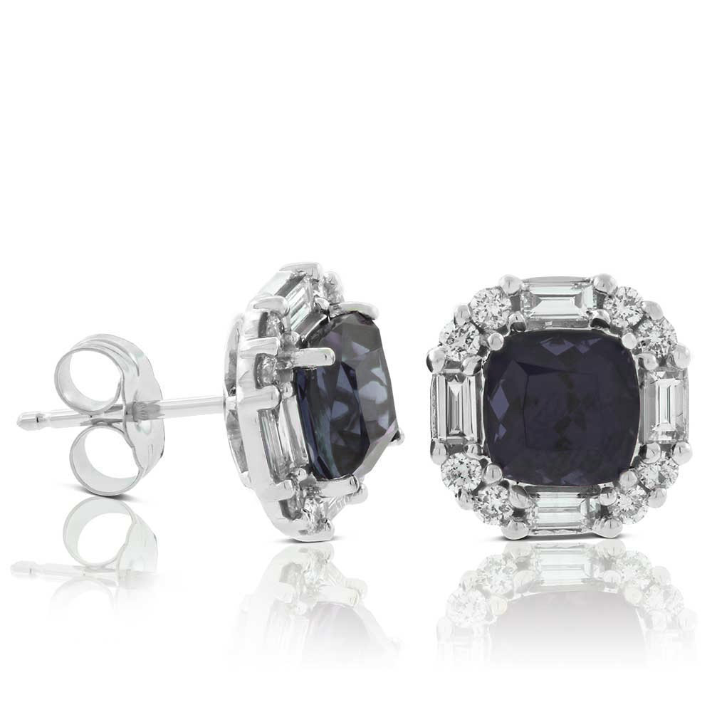 gray spinel earrings