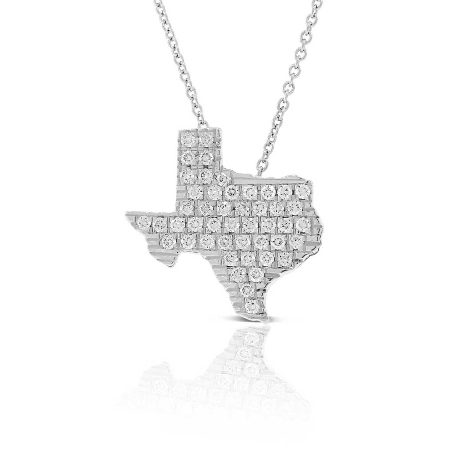 Roberto Coin Tiny Treasures Diamond Texas Necklace 18K - 000964AWCHX0 ...
