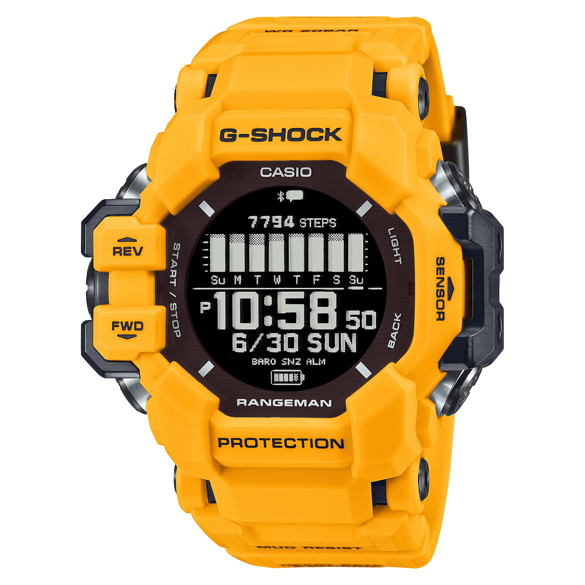 G-Shock Master of G - Land Rangeman Yellow Resin Black Dial, 53.2mm