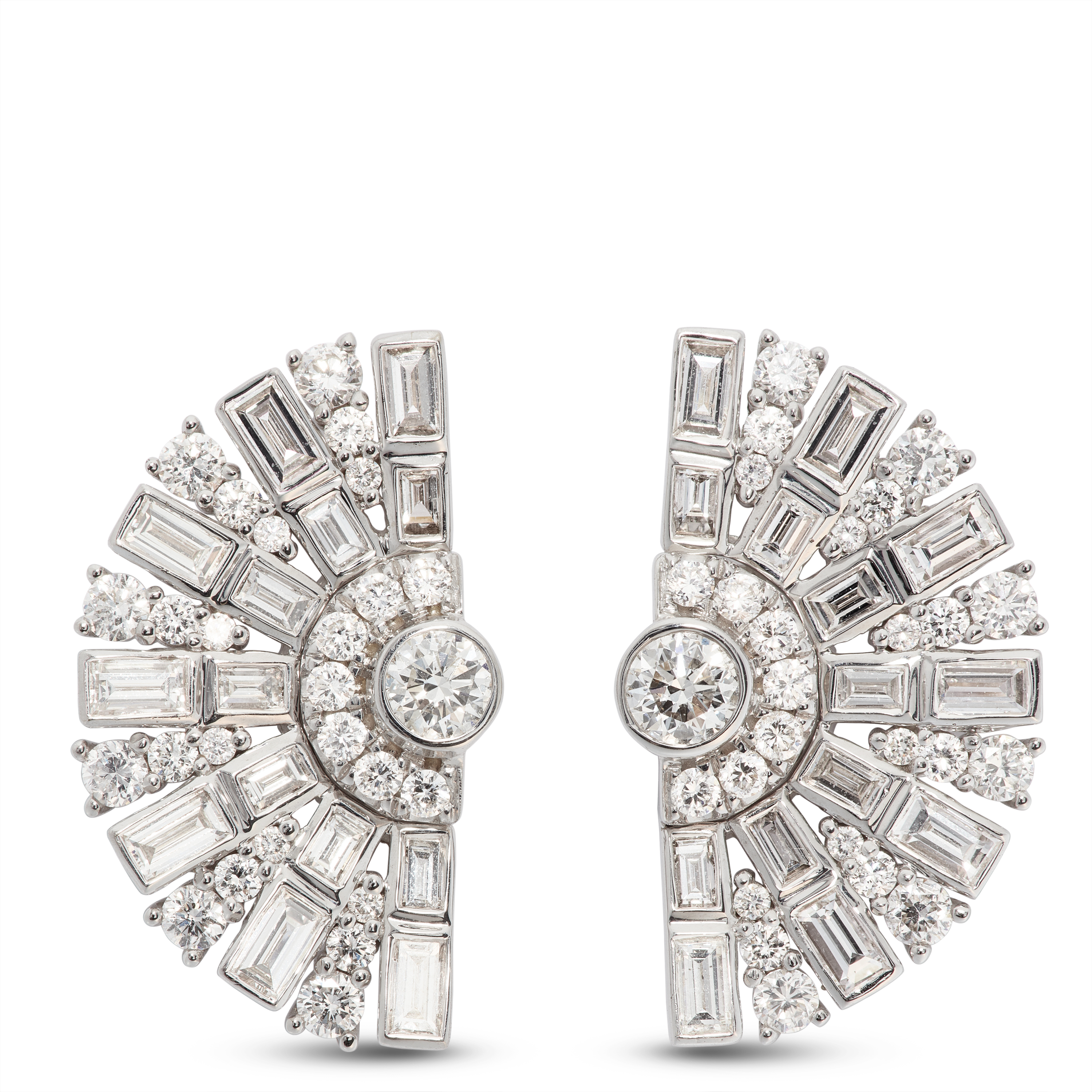 Diamond Fan Earrings 14K, 2 ctw. | Ben Bridge Jeweler