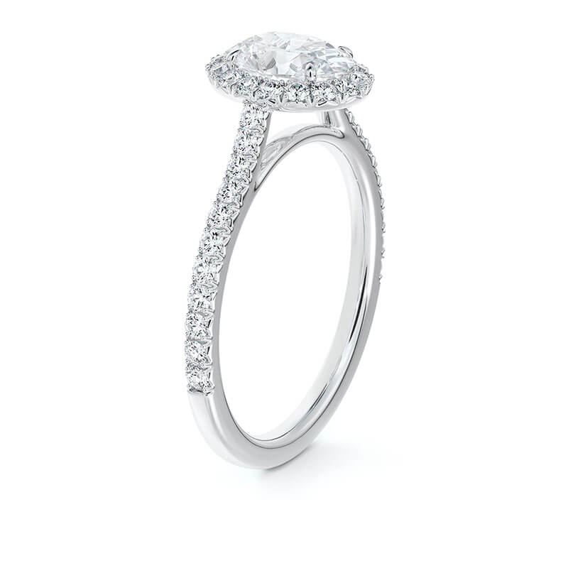 De Beers Forevermark Unity™ Oval Diamond Solitaire Engagement Ring 18K