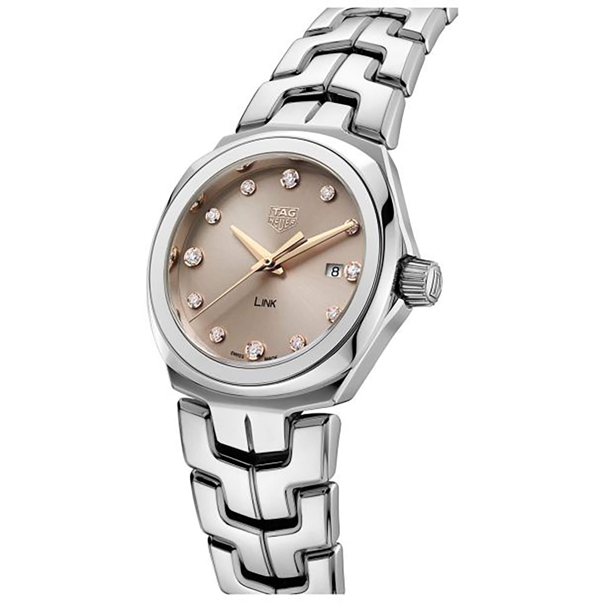 TAG Heuer Link Quartz Ladies Taupe Steel Watch 32mm