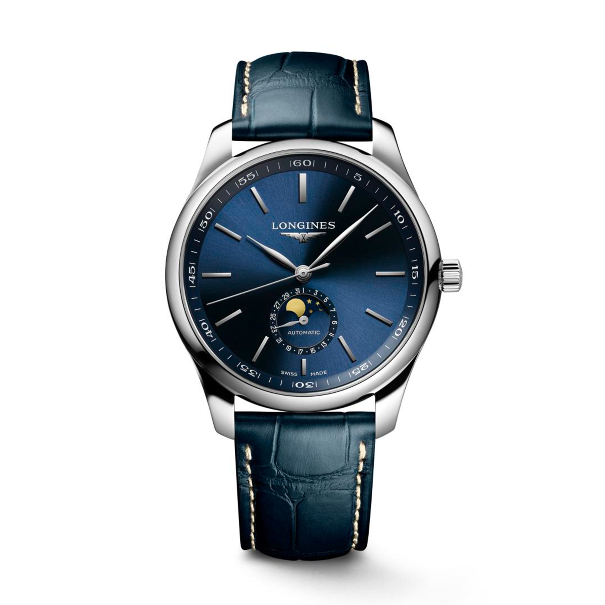 Longines Master Moonphase Blue Dial Watch 42mm