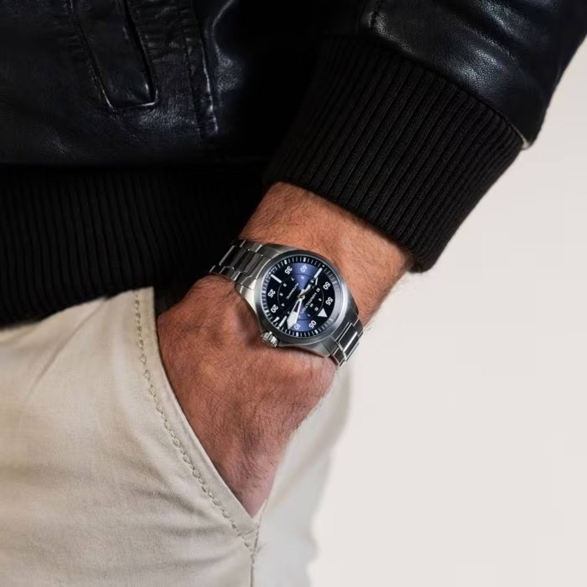 Hamilton Khaki Aviation Pilot Steel Auto Blue Dial Watch, 36mm