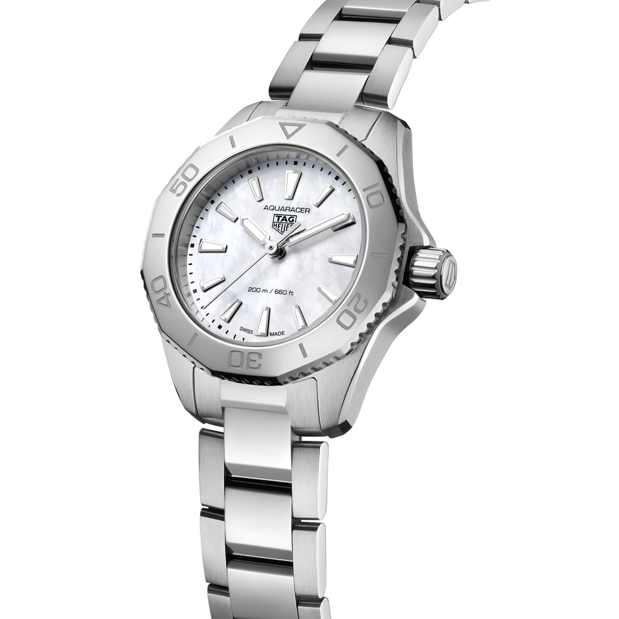 TAG Heuer Aquaracer Professional 200 Watch White Dial Steel