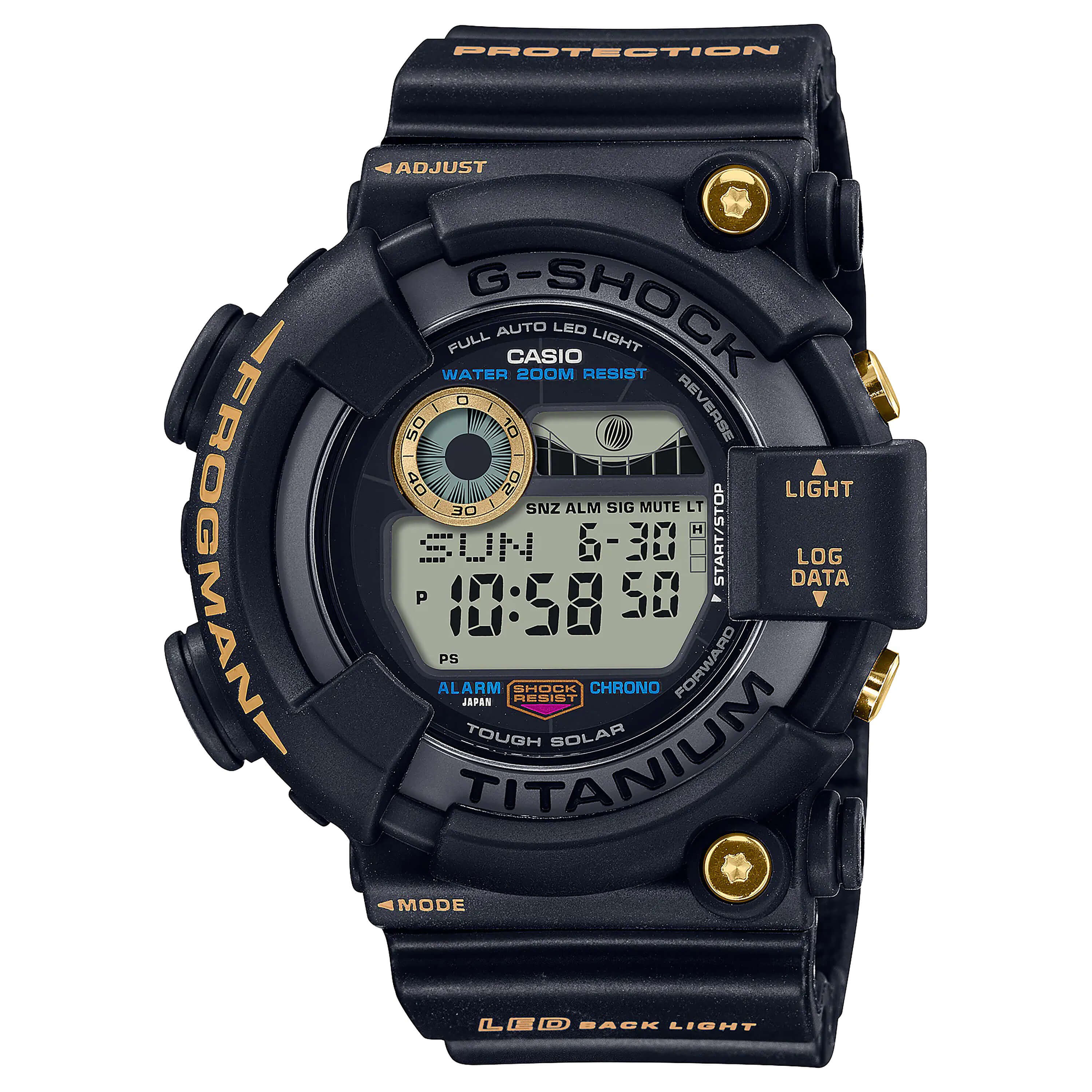 G-Shock Frogman Watch Black Dial Black Resin Band, 50mm