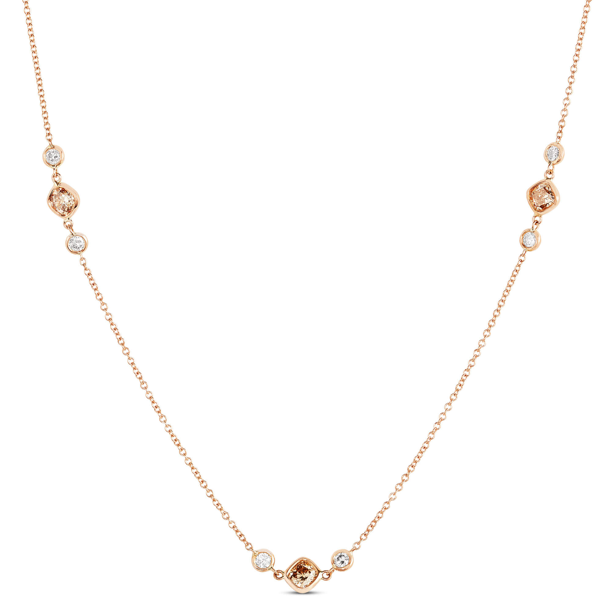 14k rose deals gold diamond necklace