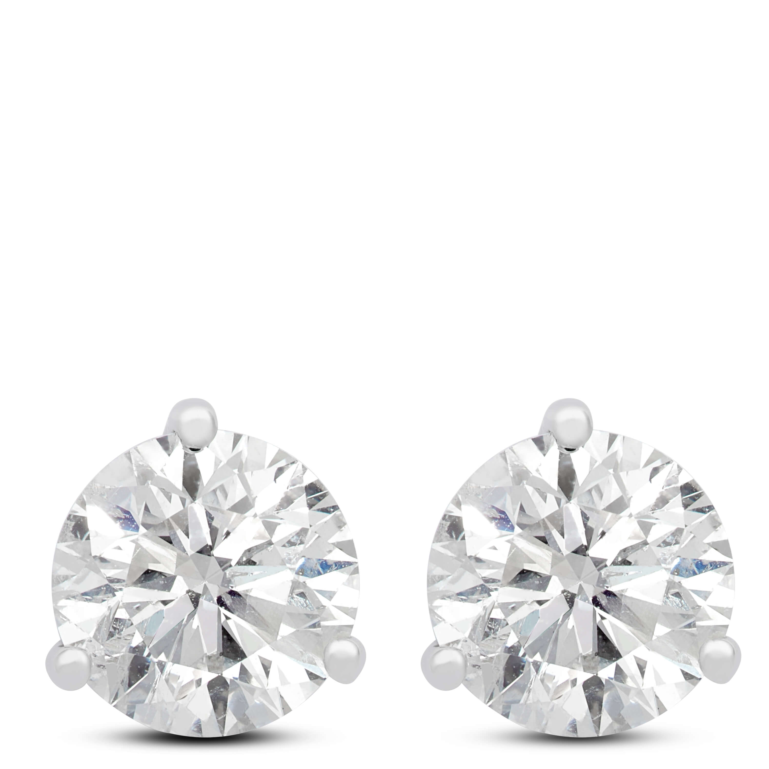 Pyramid Post Studs, 14K White Gold, Women's, by Ben Bridge Jewelers