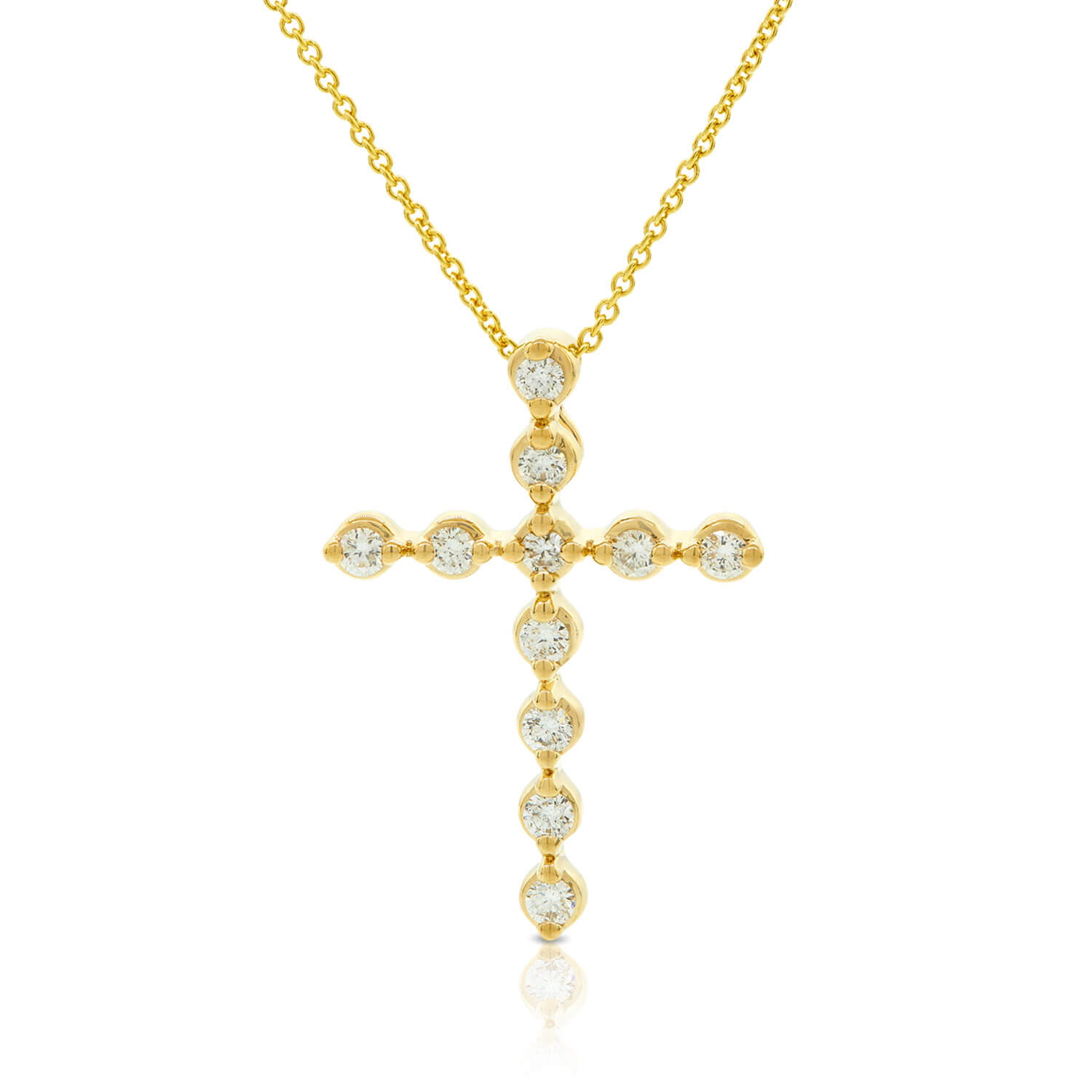 Bezel Set Diamond Cross Necklace 14K | Ben Bridge Jeweler
