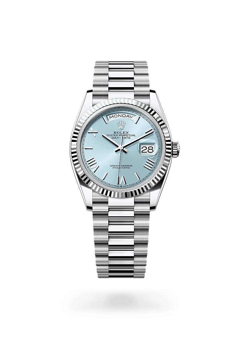 rolex day-date in platinum, m128236-0018 - ben bridge