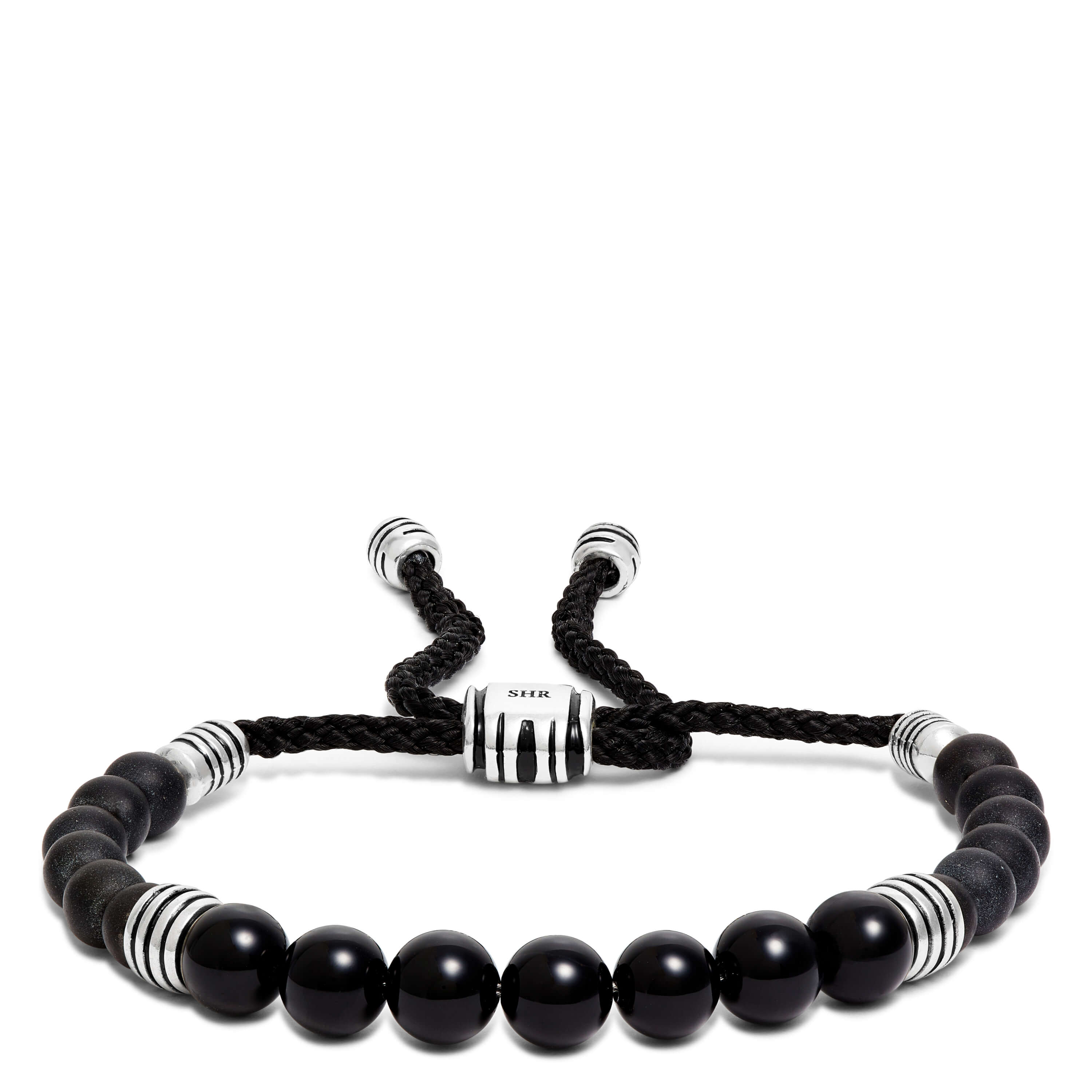 Onyx Bolo Bracelet in Sterling Silver