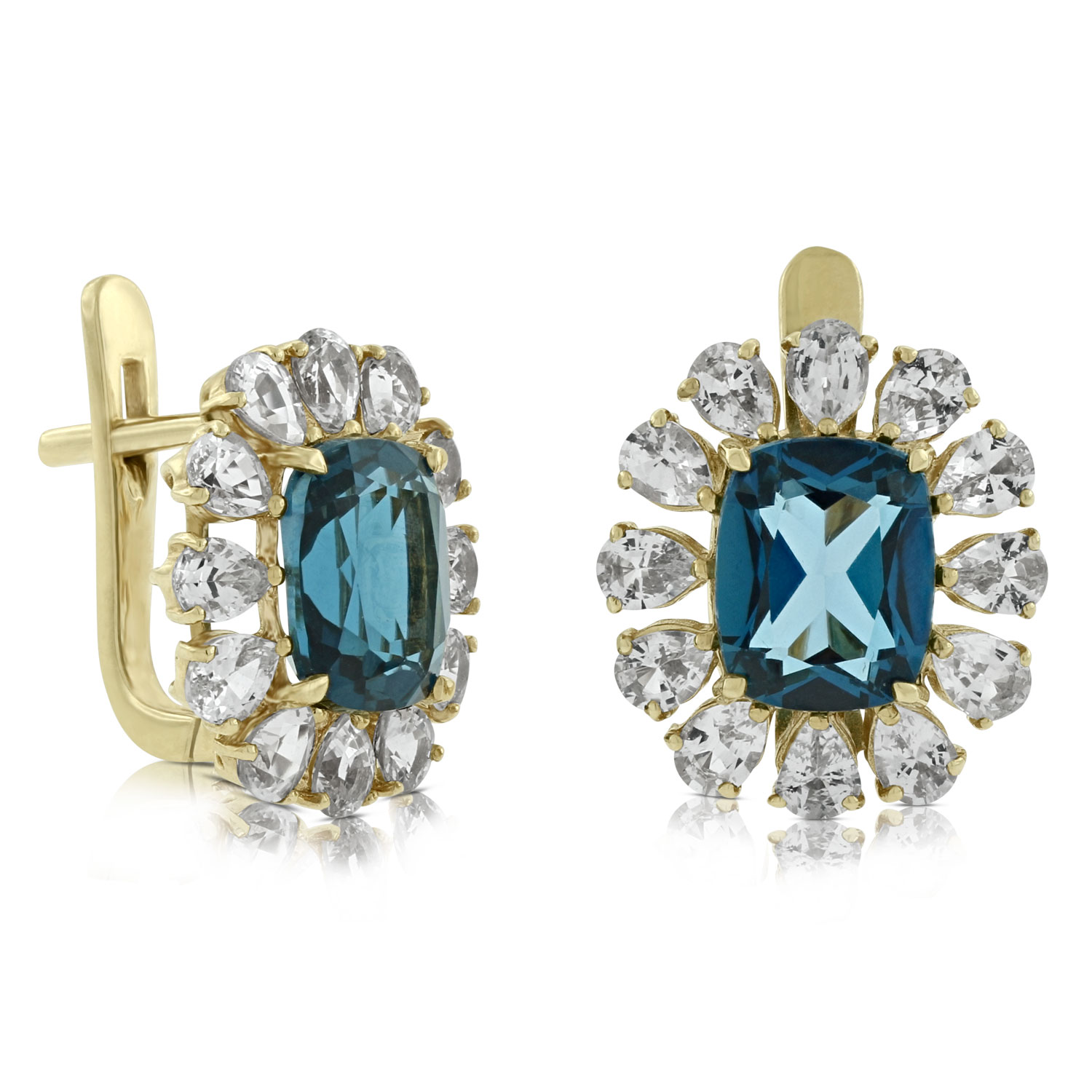 London Blue Topaz & Sapphire Earrings 14K | Ben Bridge Jeweler
